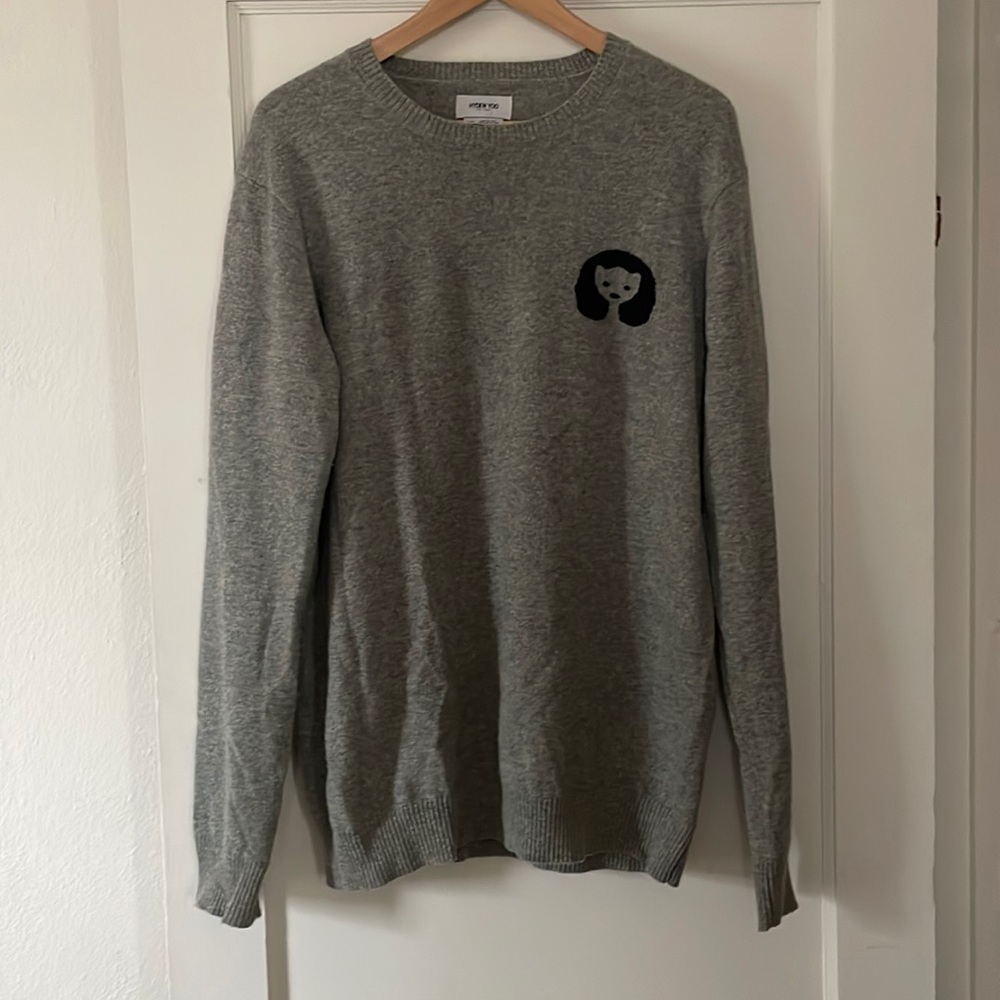 Hyden Yoo grey crewneck, 100% cashmere sweater